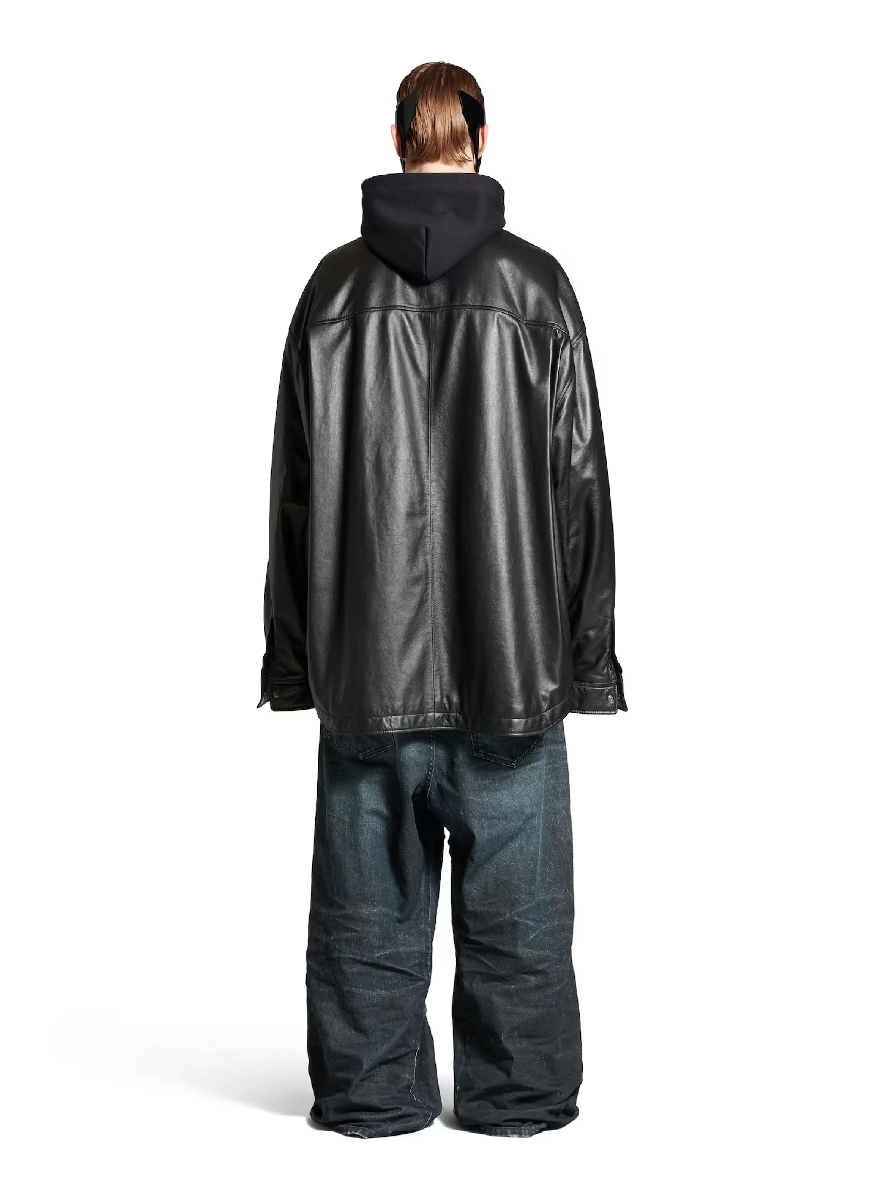 SHIRT PARKA IN BLACK