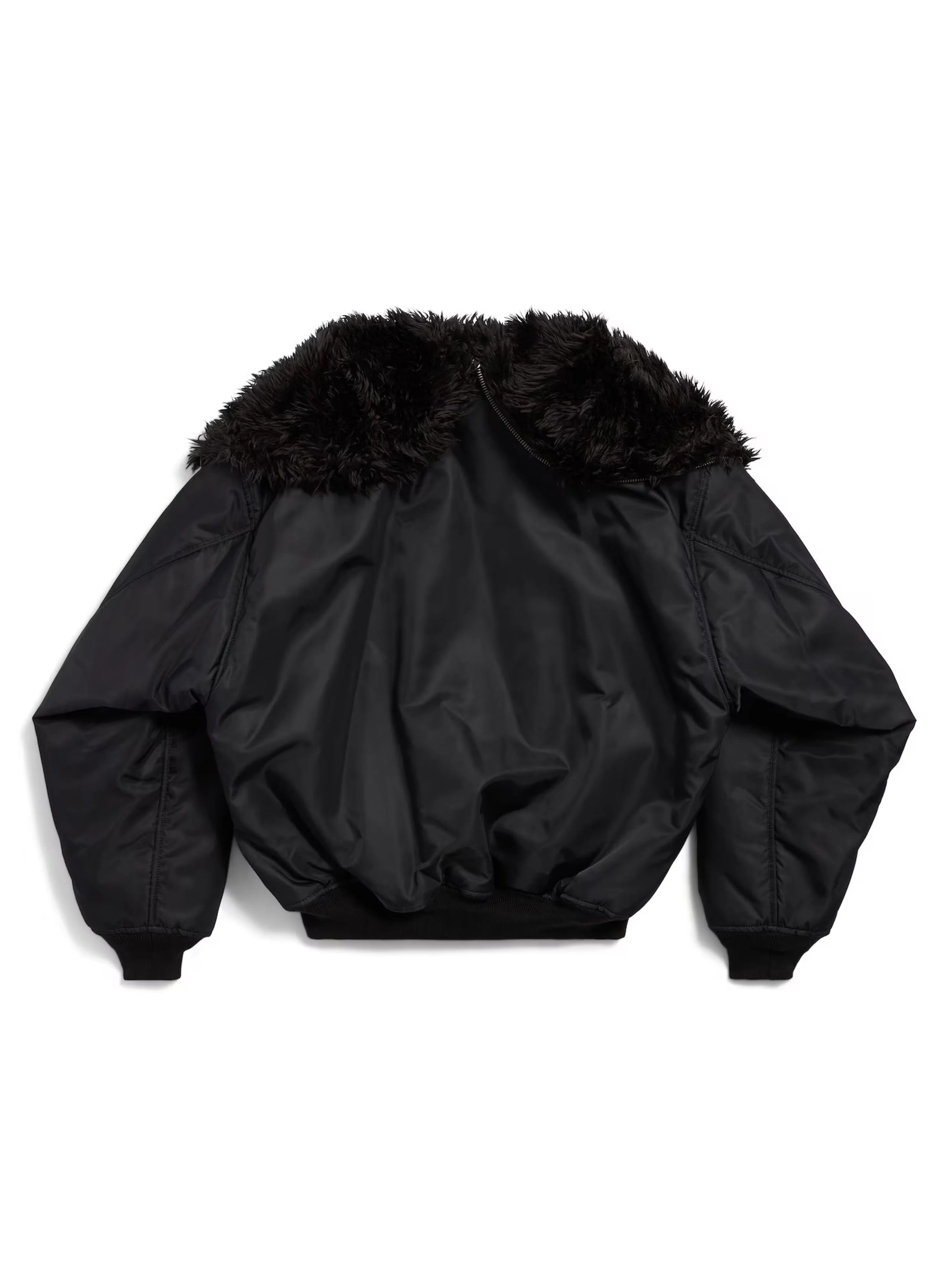 HOODED BOMBER IN BLACK